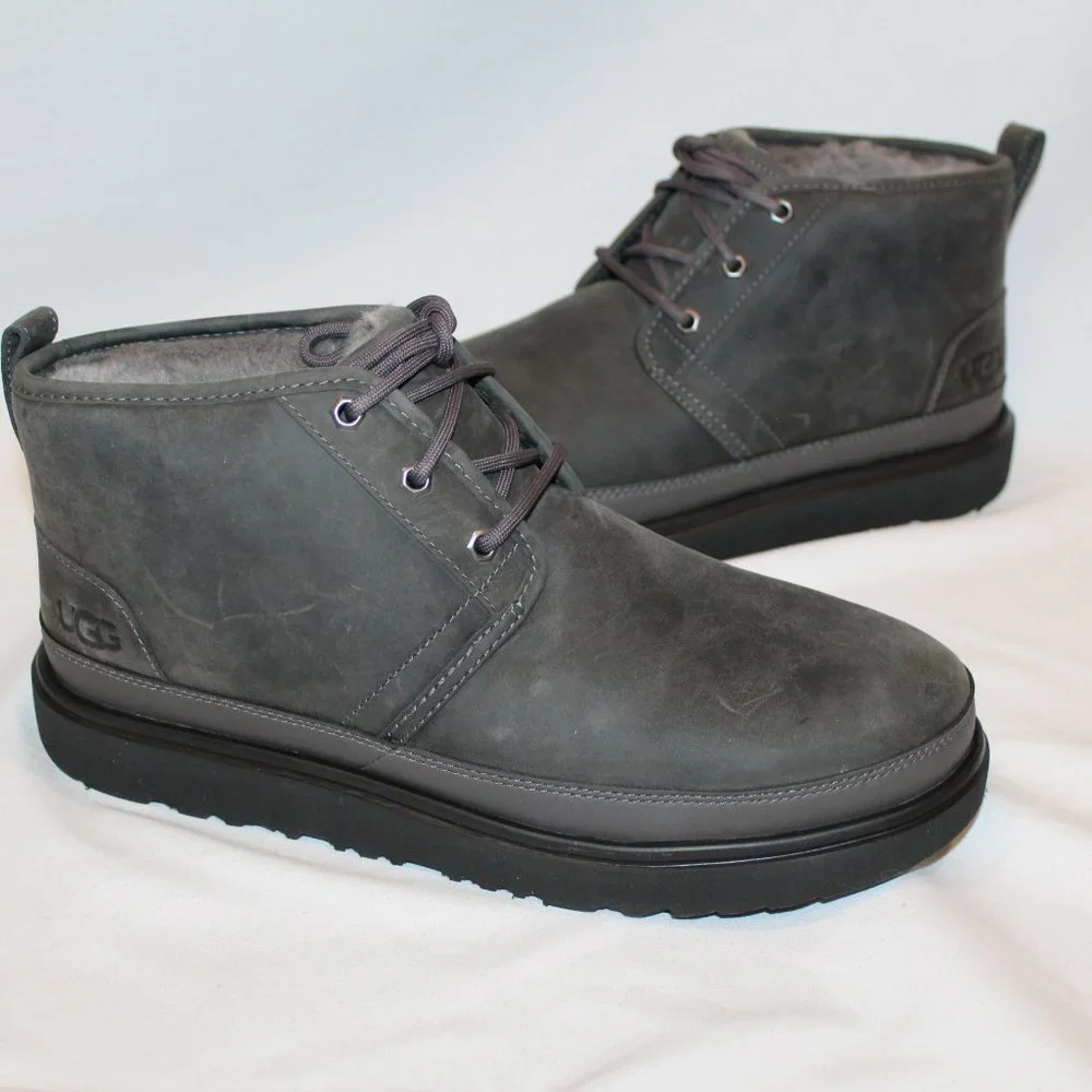 NIB UGG MEN'S‎ SUEDE SHEARLING LINED WATERPROOF NEUMEL CHUKKA ANKLE WINTER BOOTS